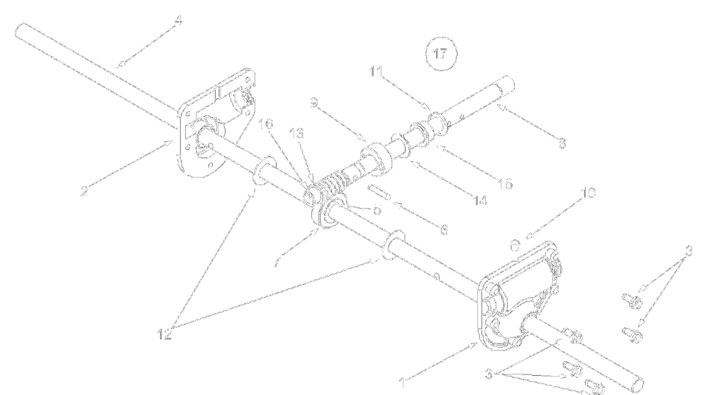 Gear Assembly Diagram and Parts List for 31AE640F000 2003 Yard Machines Snow Blower